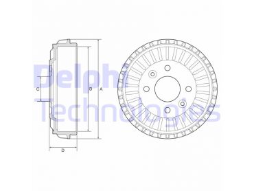 DELPHI - BF594 Гальмівний барабан DELPHI - BF594 Гальмівний барабан
