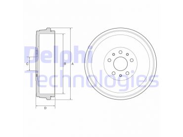 DELPHI - BF629 Барабан гальмівний DELPHI - BF629 Барабан гальмівний