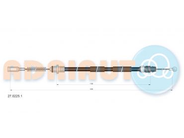 ADRIAUTO - 2702251 a_Трос гальмівний MERCEDES Sprinter all pt 5t double wheelsLH-RH06-/Crafter 50 pt. 5t double