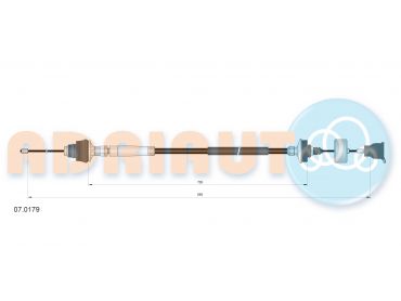 ADRIAUTO - 070179 Трос зчеплення CITROEN Berlingo all gear BE 4R mod.03-/Partner all gear BE4 mod.03-